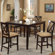 Alpine Furniture Jackson Pub Table with Butterfly Leaf in Dark Cherry