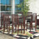 Alpine Furniture Anderson Pub Table with Butterfly Leaf in Medium Cherry