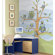 4 Walls Owl Mural in Blue