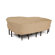 Classic Accessories Terrazzo Collection Patio Table and Chair Set Cover in Tan, Large Rectangular