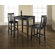 Crosley Three Piece Pub Dining Set with Cabriole Leg Table and Barstools in Black