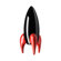 Playsam Rocket in Black and Red