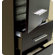 Fresca Espresso Bathroom Linen Cabinet with 3 Pull Out Drawers