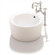 Porcher Giro Round Bathroom Vessel Sink in White