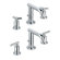 Grohe Atrio Widespread Lavatory Faucet Set Less Handles