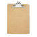 Business Source Hardboard Clipboard, Nickel-Plated Clip, 9"x12-1/2", Brown