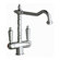 Elkay Victoria Double Handle Single Hole ADA Compliant Kitchen Faucet with Soap Dispenser and Optional Butler Cleaner