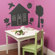 Wallies House and Trees Chalkboard Vinyl Peel and Stick Mural