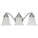 Three Light Bath Vanity in Matte Nickel