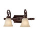 Barclay Two Light Bath Vanity in Chesterfield Brown