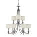 Loft 9 Light Chandelier with Fabric Shade