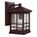Preston One Light Outdoor Wall Lantern in Mediterranean Bronze