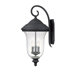 Dawson Three Light Outdoor Wall Lantern in Black