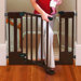 Sure and Secure Deluxe Top Of Stairs Wood Walk-Thru Gate