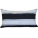 Silver Ray Horizontal Stripes Linen Decorative Pillow