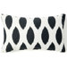 African Spot Linen Pillow in Black / White
