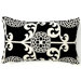 Floret Cotton Pillow in Black