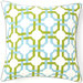 Grill Confetti Cotton Square Pillow in Green / Blue