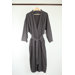 Organic Comb Cotton Bathrobe in Grey