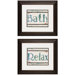 Bath / Relax Framed Art (Set of 2)