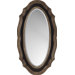 Dark Brown / Gold Oval Traditional Wall Mirror
