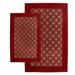 Alabama Jacquard Piece Accent Burgundy Rug Set
