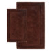 Olympia 2 Piece Chocolate Contemporary Bath Rug Set