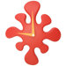 Mini Splat Clock in Red