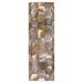 Ocean Jewels 2" x 6" Hexagon Raised Accent Strip in Brown Lip