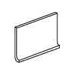 Modern Dimensions 4 1/4" x 8 1/2" Flat Top Cove Base in Matte Biscuit