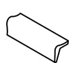 Polaris 2" x 8" Glazed Counter Trim in Gloss Almond