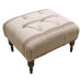 Parisian Stripe Fabric Tufted Ottoman