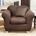 Stretch Leather Two Piece Chair Slipcover