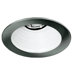 4" Baffle with Brushed Aluminum Trim Ring in White