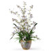 Dancing Lady Silk Orchid Arrangement in White