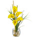 Liquid Illusion Silk Calla Lily Arrangement in Yellow