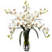 Cymbidium Orchid Silk Flower Arrangement in White