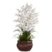 Dancing Lady Silk Flower Arrangement in White