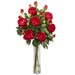 Peony with Cylinder Silk Flower Arrangement in Red