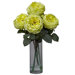 Fancy Rose with Cylinder Vase Silk Flower Arrangement in Yellow