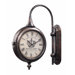 Antique Double Sided Wall Clock in Bute Bronze