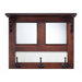 Wall Fixed Coat Rack in Warm Walnut and Black