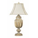 Reclaimed Square Table Lamp in Bleached Wood