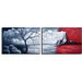 Hand Painted 'Mystic Mountain' Canvas Art