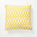 Green Fields Geo Pillow in Yellow Cotton
