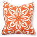 Bohemian Chic Flower Burst Pillow in Orange