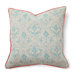 Illusion Tuscan Pillow in Aqua Gate with Red