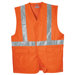 High Visibility ANSI Class 1 Tri-Color Safety Vest in Orange