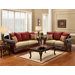 Philip Polyester-Cotton and Leatherette Sofa Set