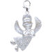 14K White Gold Diamond Girl Angel Charm